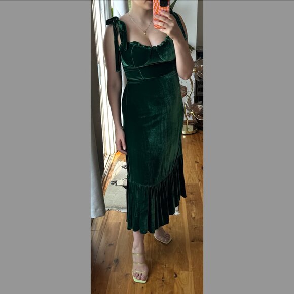 Reformation Antoinette Velvet Midi Dress - Picture 6 of 6